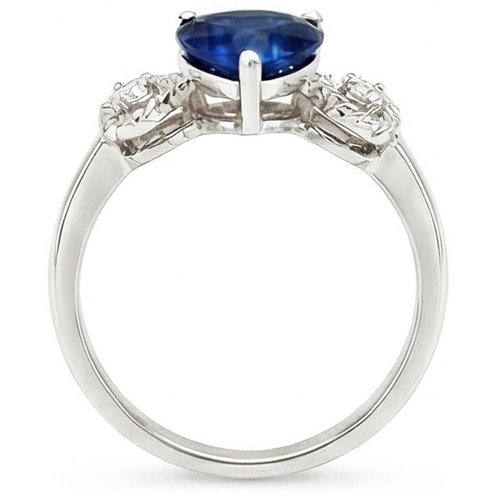 vero round diamante 2.25carati anello vista di profilo