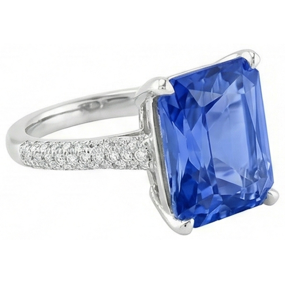 vero round diamante 5carati anello angolo laterale