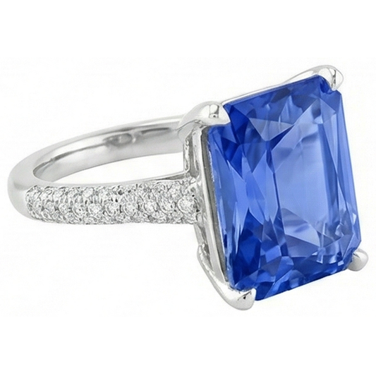 vero round diamante 5carati anello angolo laterale