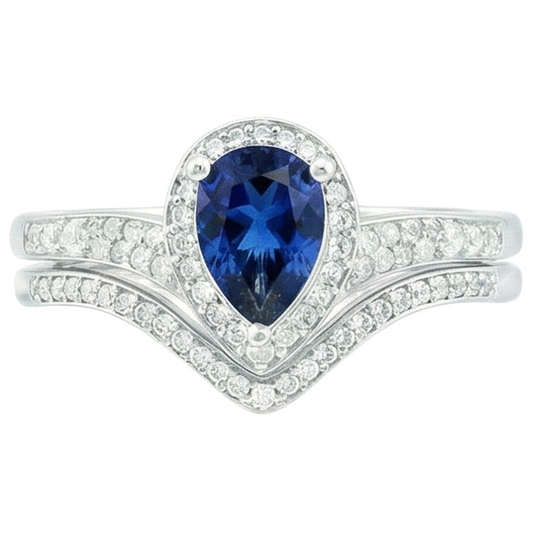 vero pear diamante 4carati anello angolo laterale