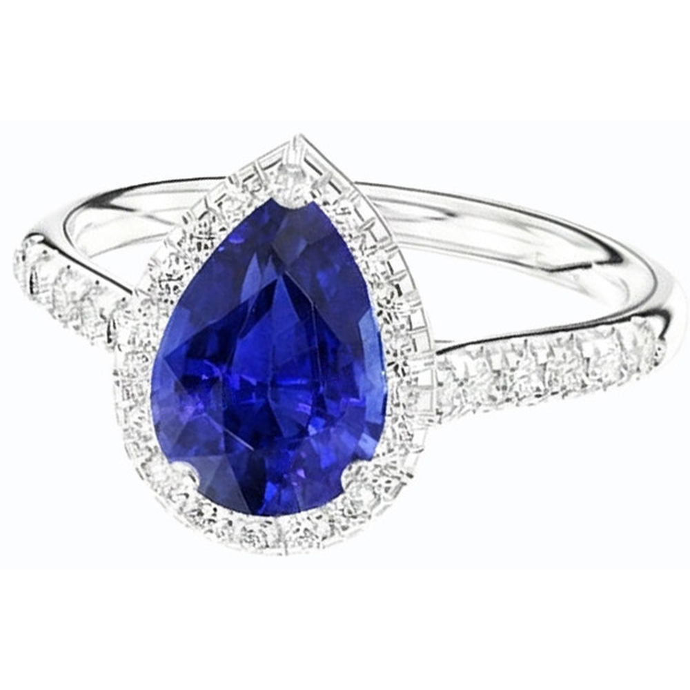 vero round diamante 3.50carati anello vista di profilo