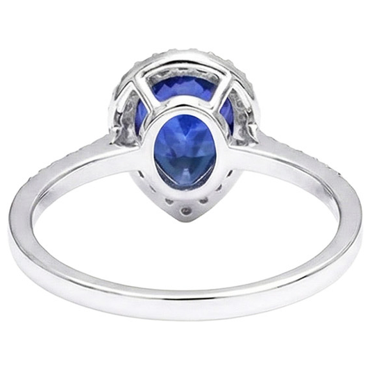 vero round diamante 3.75carati anello vista frontale