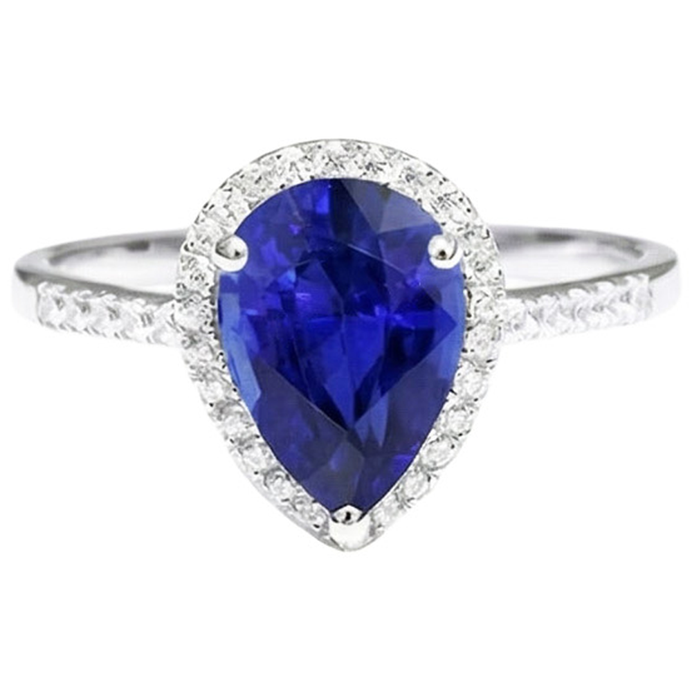 vero round diamante 3.75carati anello vista di profilo