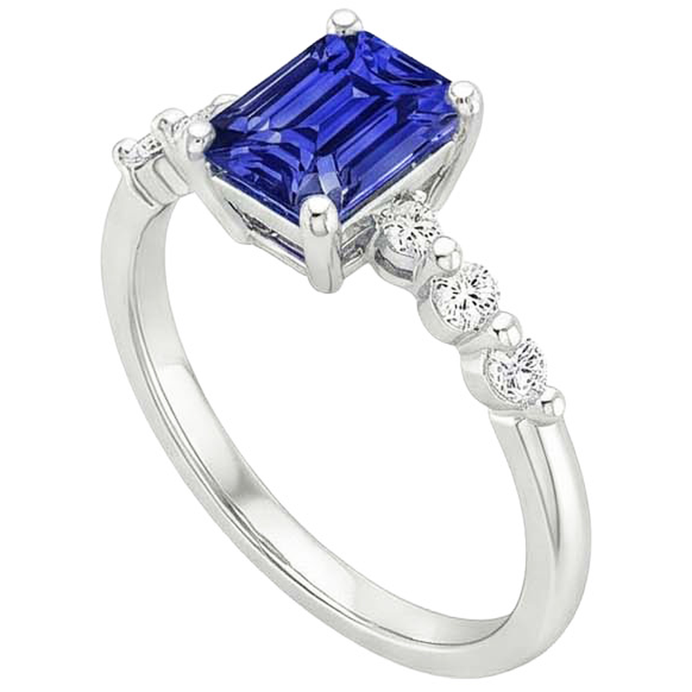 vero emerald diamante 3.50carati anello dettaglio ravvicinato