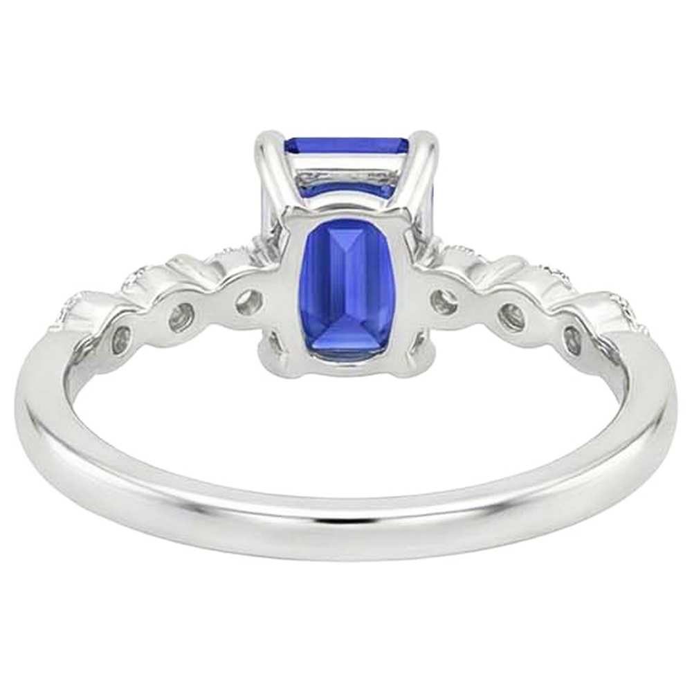 vero emerald diamante 3.50carati anello vista dall'alto