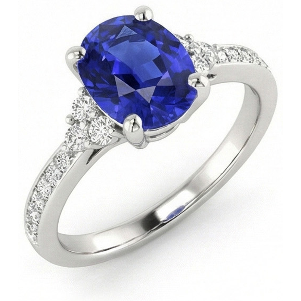 vero round diamante 3.50carati anello dettaglio ravvicinato