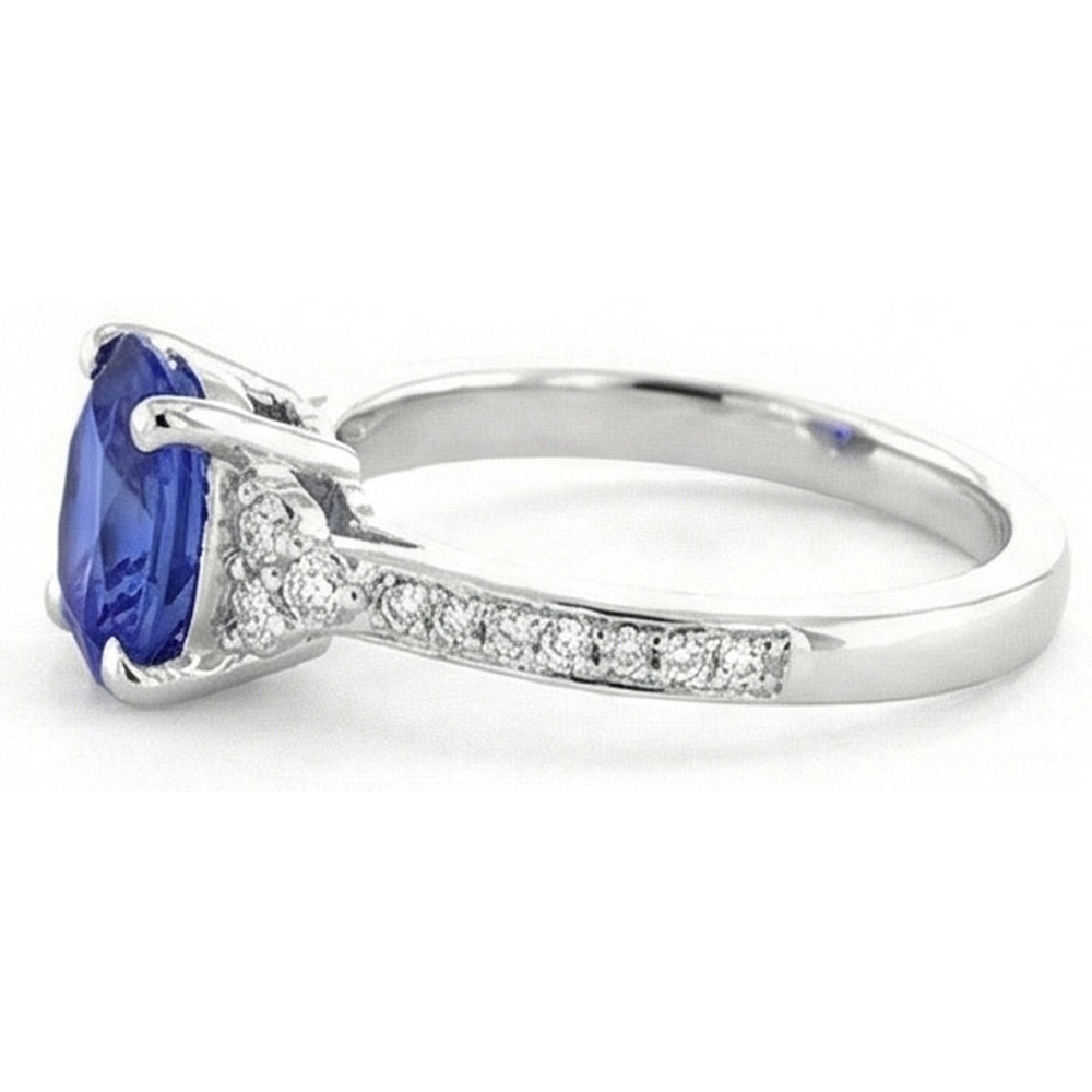 vero round diamante 3.50carati anello foto lifestyle