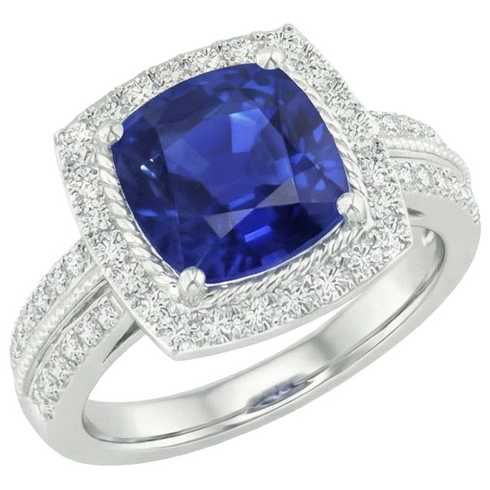 vero round diamante 3.70carati anello dettaglio ravvicinato