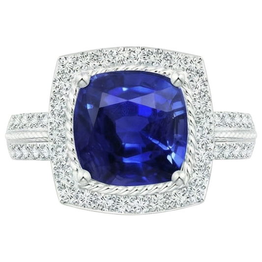 vero round diamante 3.70carati anello angolo laterale