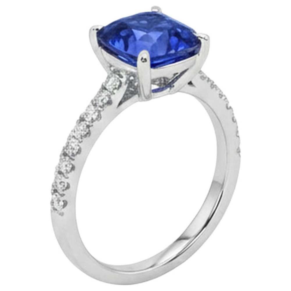 vero round diamante 2.50carati anello vista dall'alto