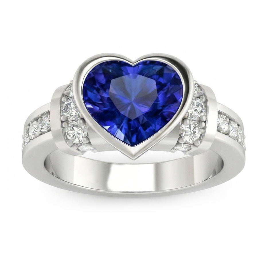 vero round diamante 4carati anello angolo laterale