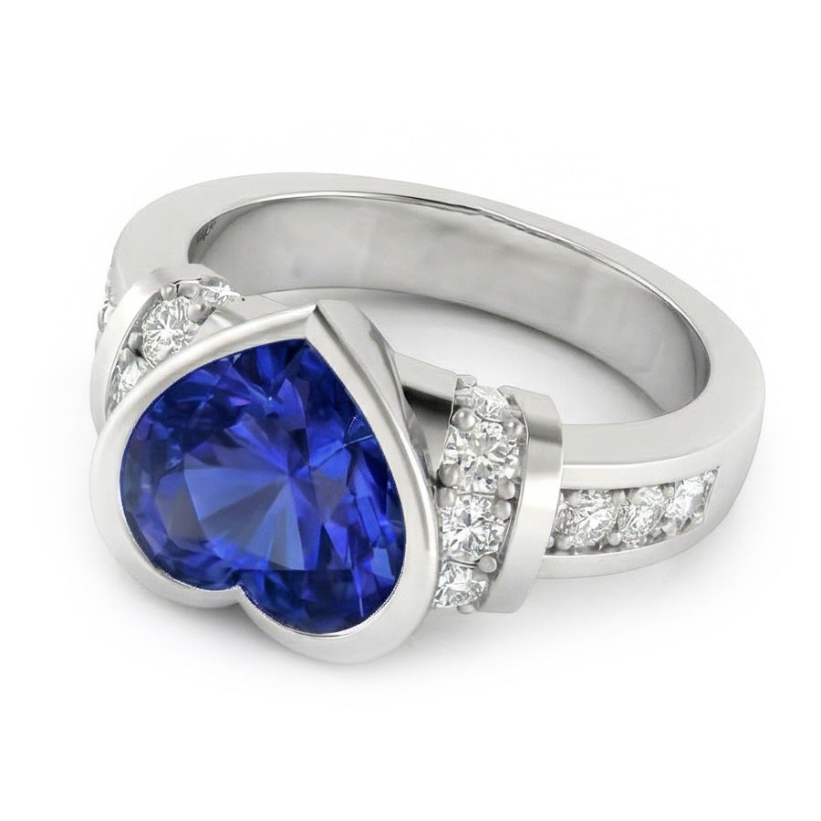 vero round diamante 4carati anello dettaglio ravvicinato