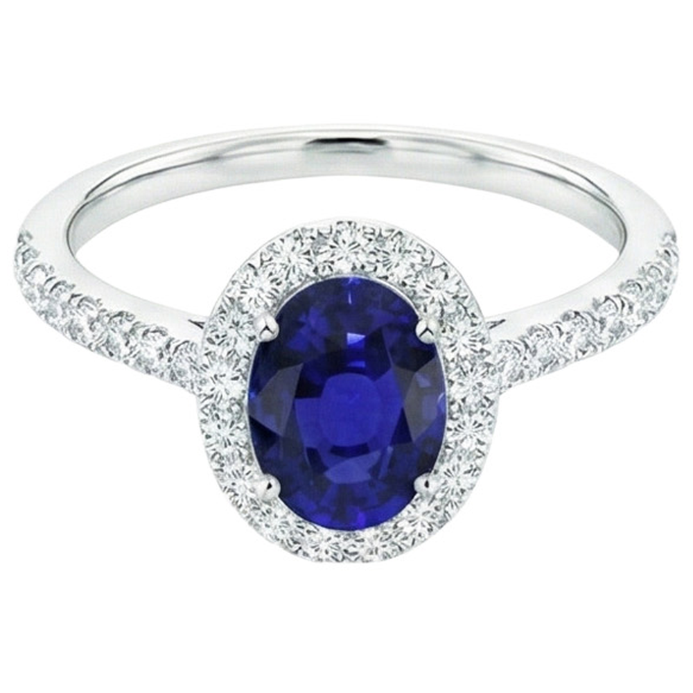 vero oval diamante 5.50carati anello dettaglio ravvicinato