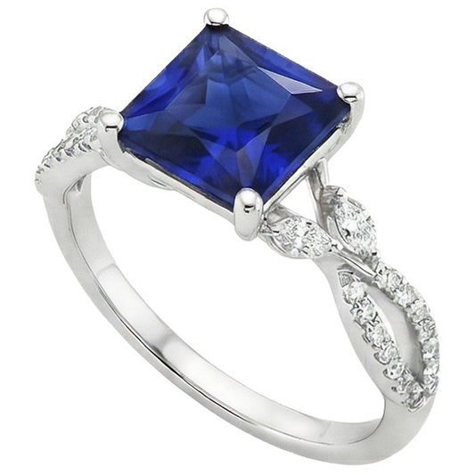 vero princess diamante 6carati anello angolo laterale