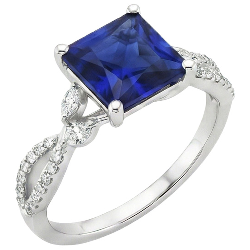 vero princess diamante 6carati anello dettaglio ravvicinato