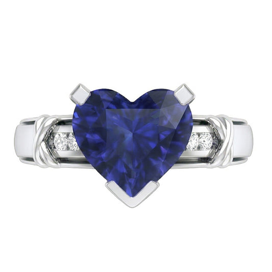 vero round diamante 3carati anello angolo laterale