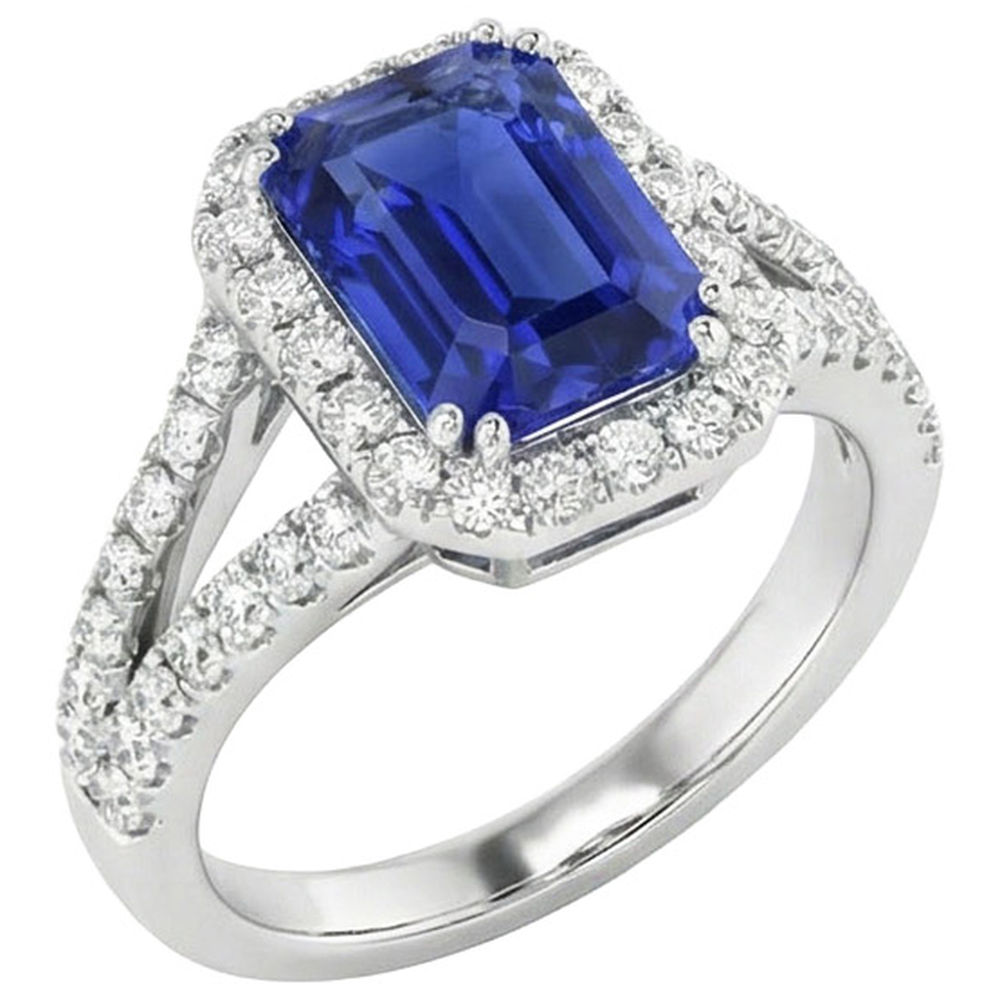 vero round diamante 11.75carati anello vista frontale