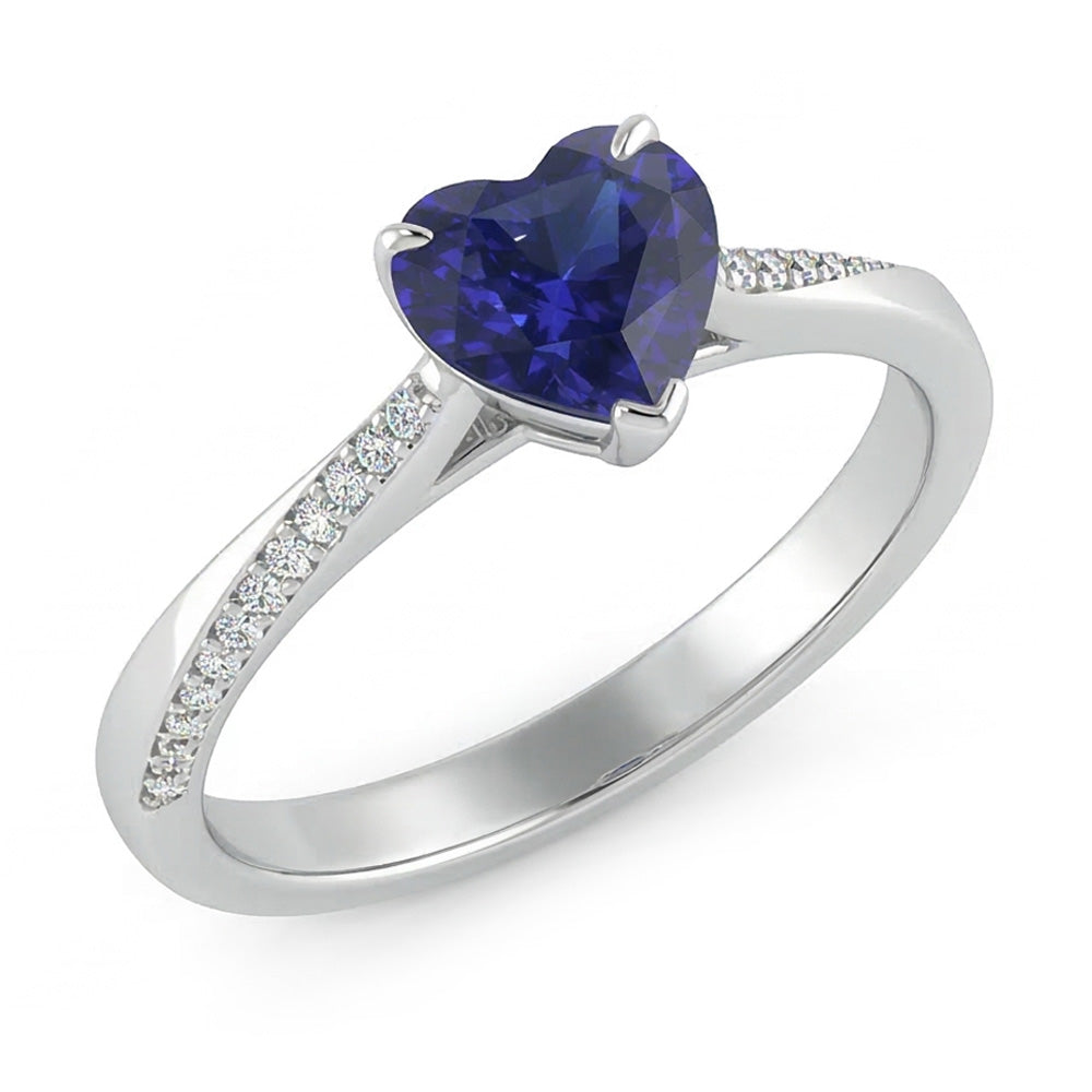 vero round diamante 2carati anello vista frontale