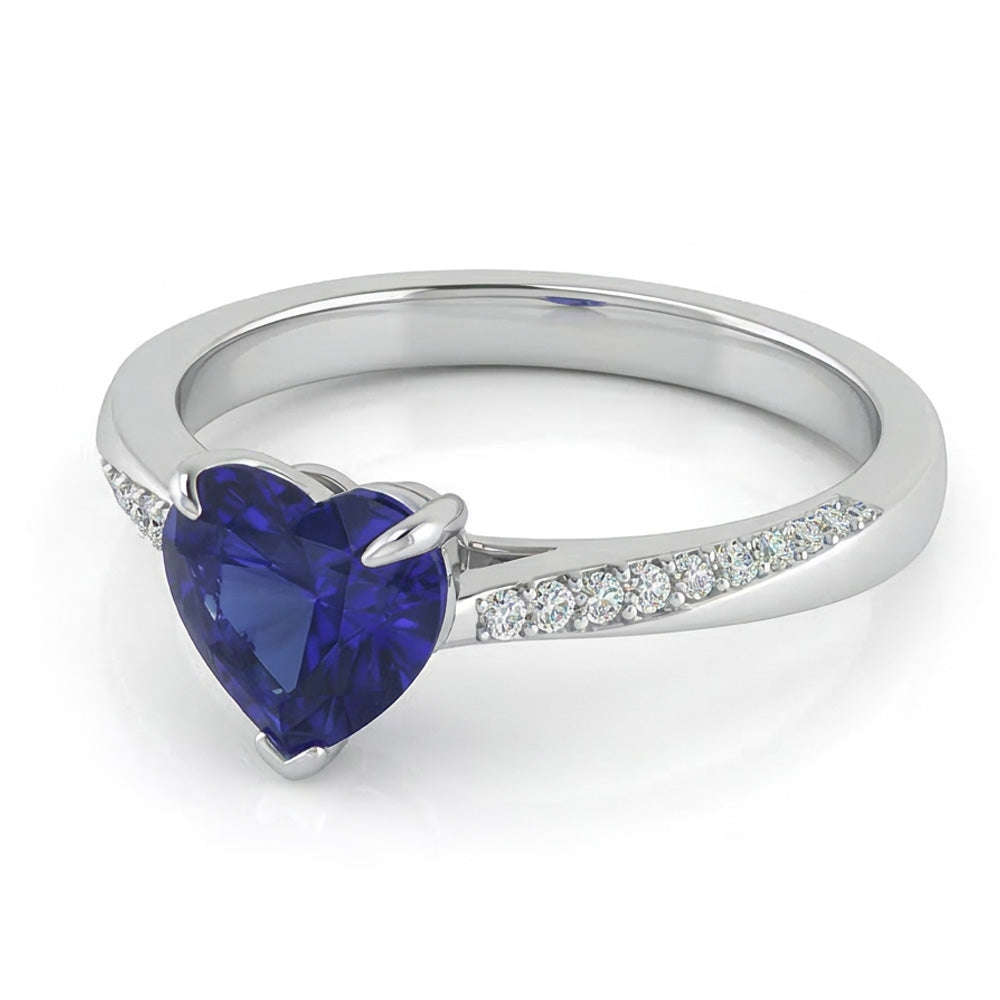 vero round diamante 2carati anello angolo laterale