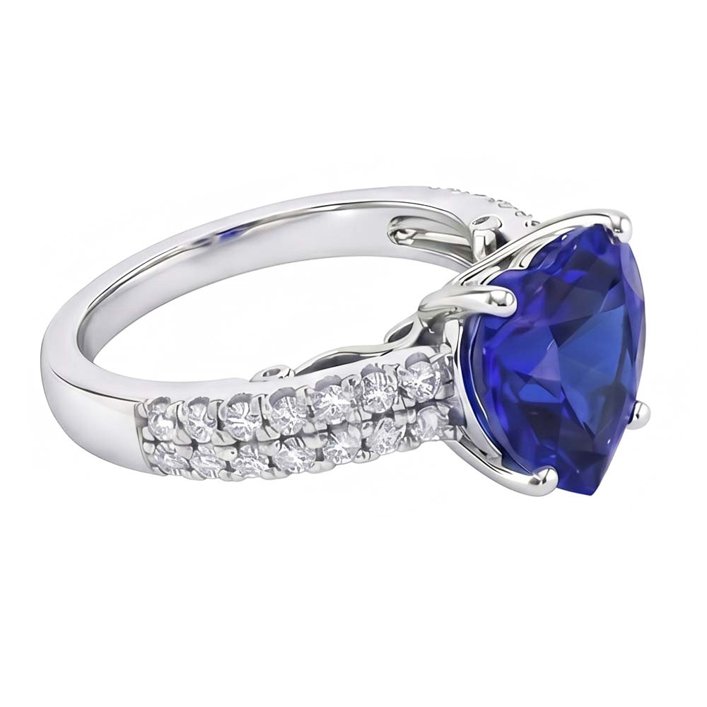vero round diamante 4.50carati anello dettaglio ravvicinato