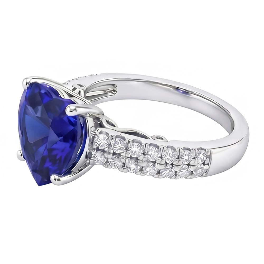 vero round diamante 4.50carati anello vista dall'alto