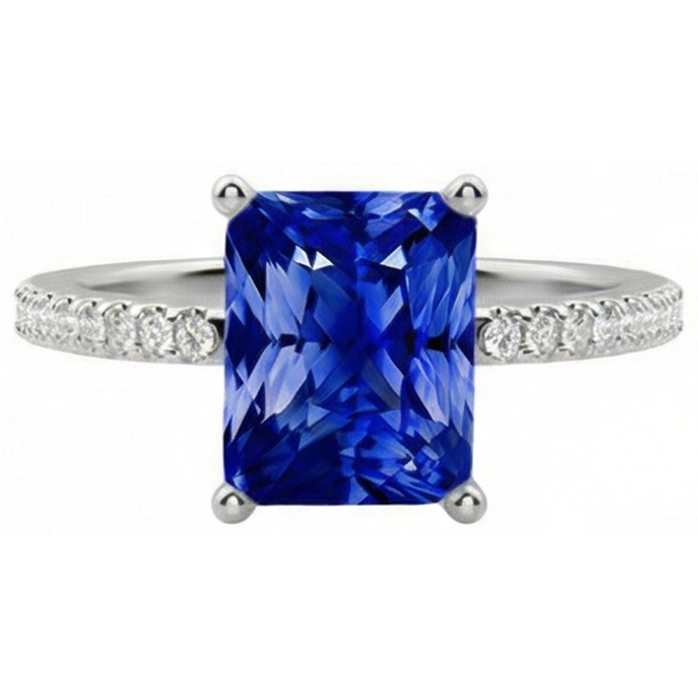 vero round diamante 3carati anello angolo laterale