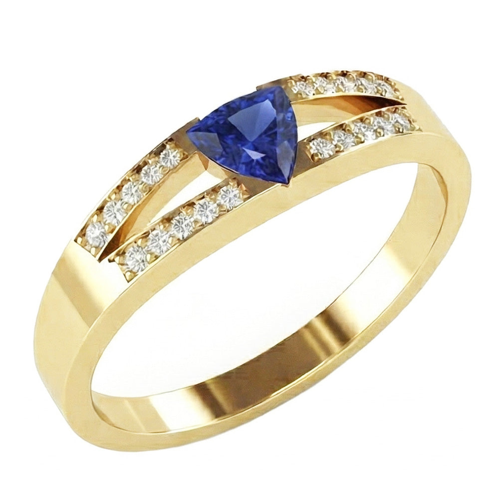 vero diamante 0.50carati anello vista frontale
