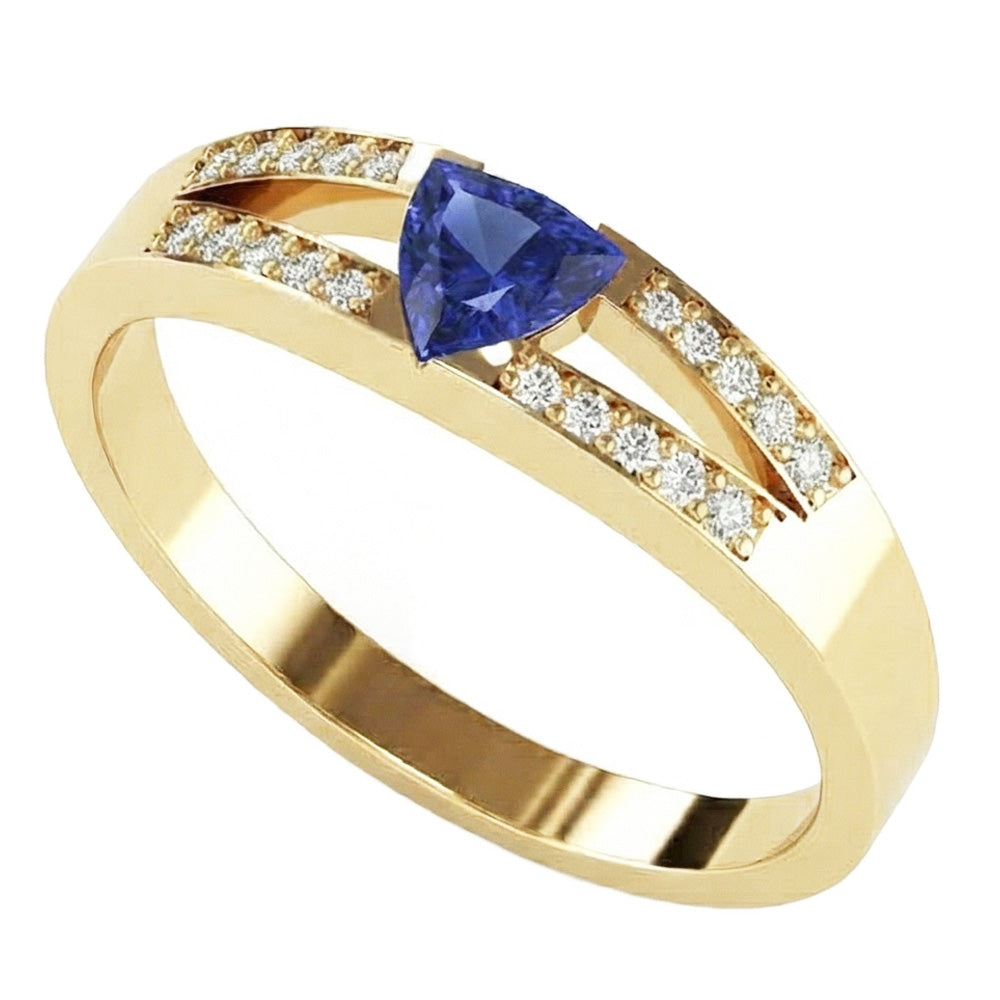 vero diamante 0.50carati anello angolo laterale