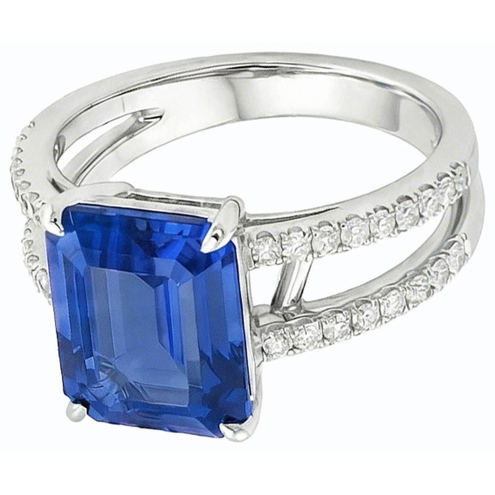 vero round diamante 4.50carati anello dettaglio ravvicinato