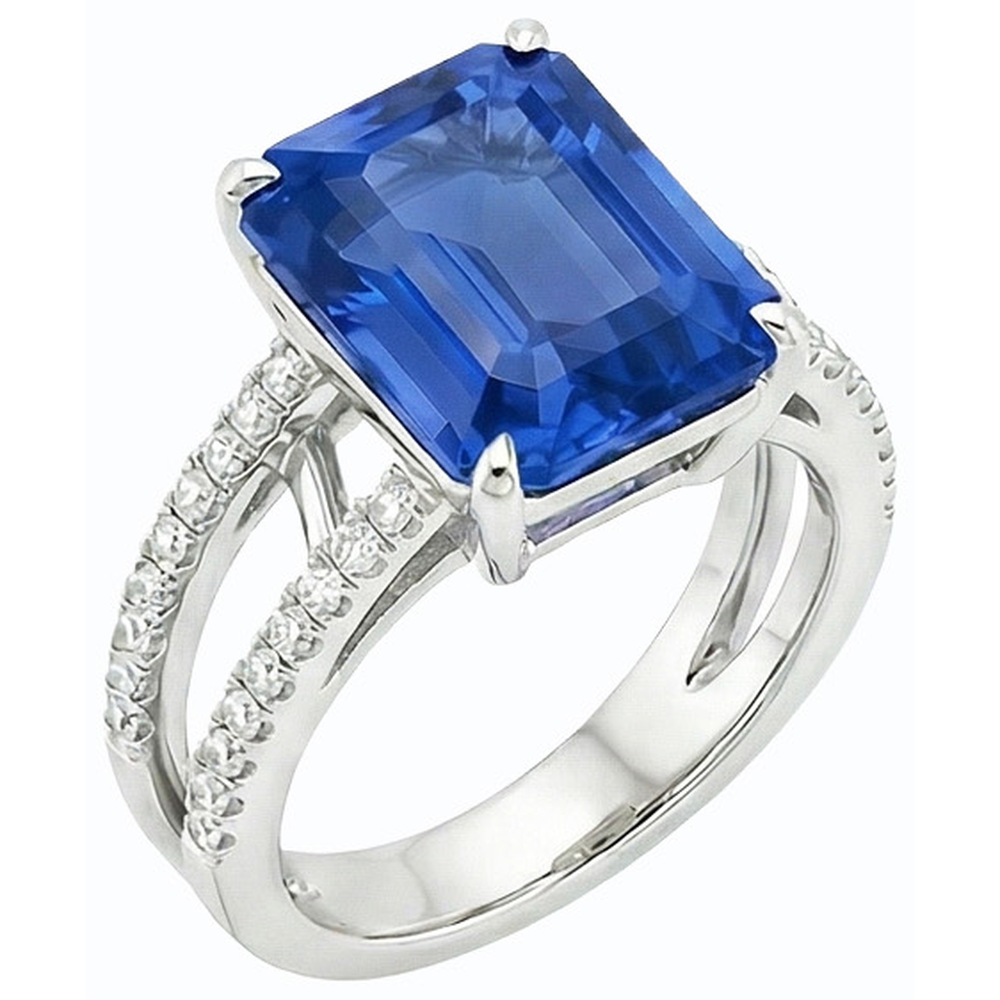 vero round diamante 4.50carati anello vista dall'alto
