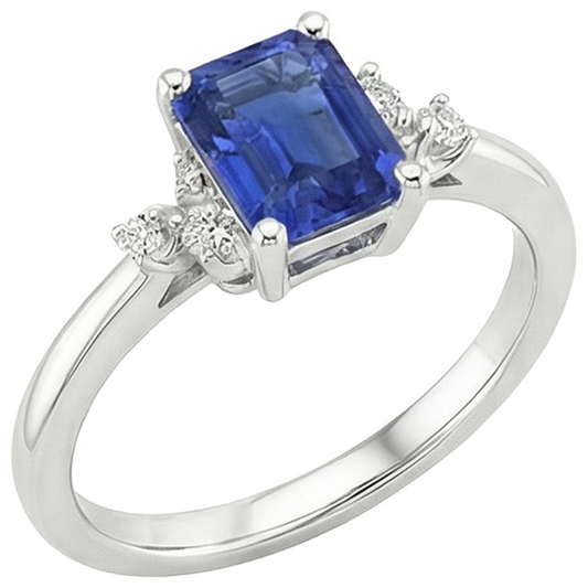 vero emerald diamante 4carati anello angolo laterale
