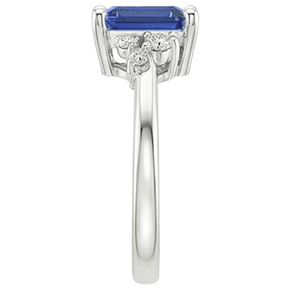 vero emerald diamante 4carati anello su bianco