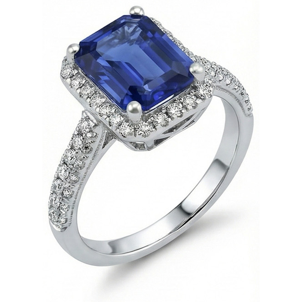 vero round diamante 4carati anello angolo laterale