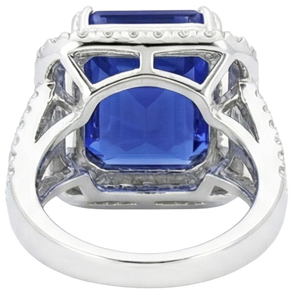vero diamante 6.50carati anello su bianco