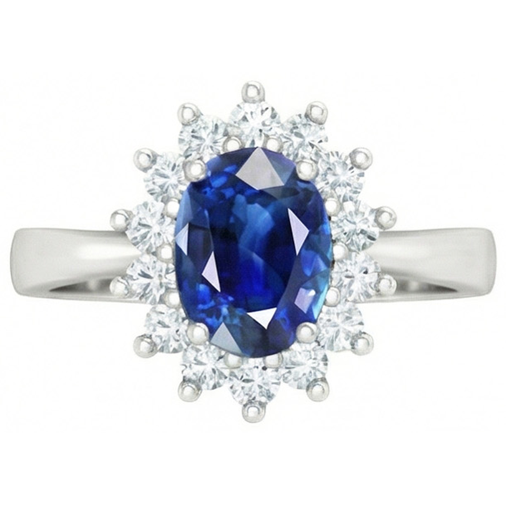 vero round diamante 2.60carati anello angolo laterale