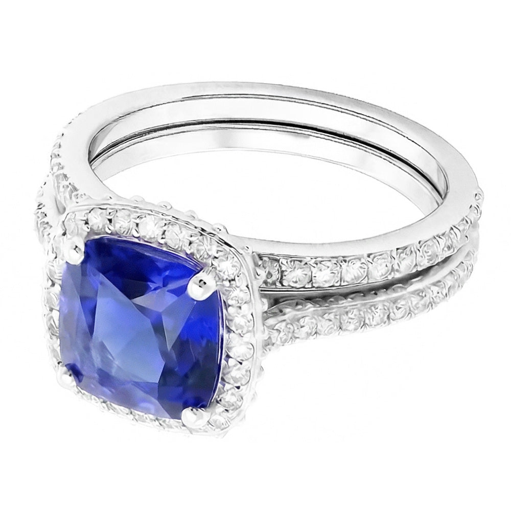 vero round diamante 4.50carati anello vista dall'alto