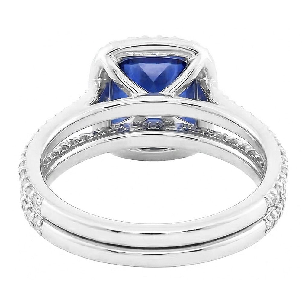 vero round diamante 4.50carati anello vista di profilo