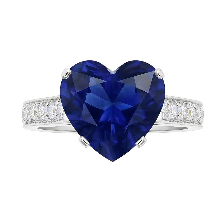 vero round diamante 4carati anello angolo laterale