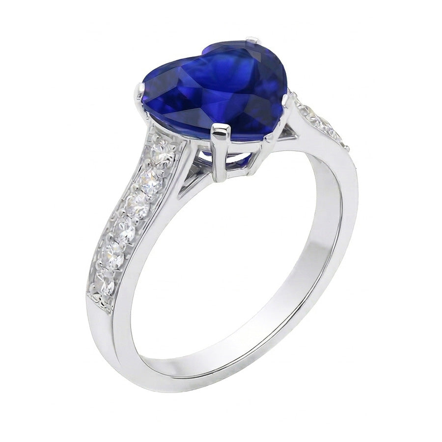 vero round diamante 4carati anello vista di profilo