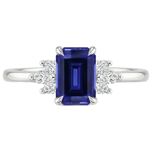 vero marquise diamante 2.50carati anello dettaglio ravvicinato