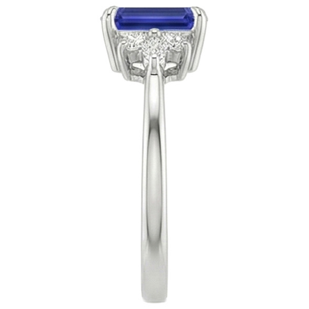 vero marquise diamante 2.50carati anello vista di profilo