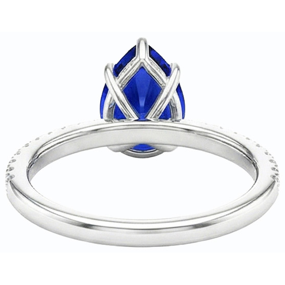vero round diamante 3.50carati anello angolo laterale