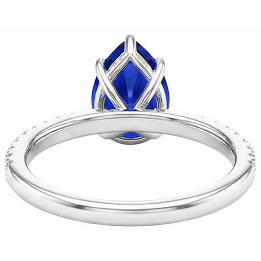 vero round diamante 3.50carati anello angolo laterale
