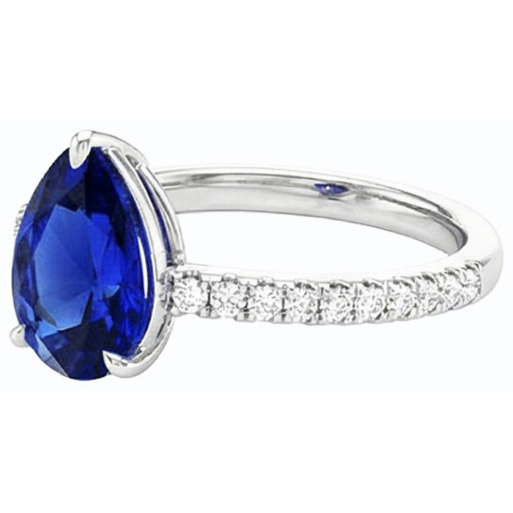 vero round diamante 3.50carati anello vista dall'alto
