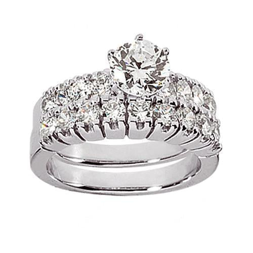 Anello di fidanzamento con diamanti incastonati Real Genuine 3.51 ct. - harrychadent.it