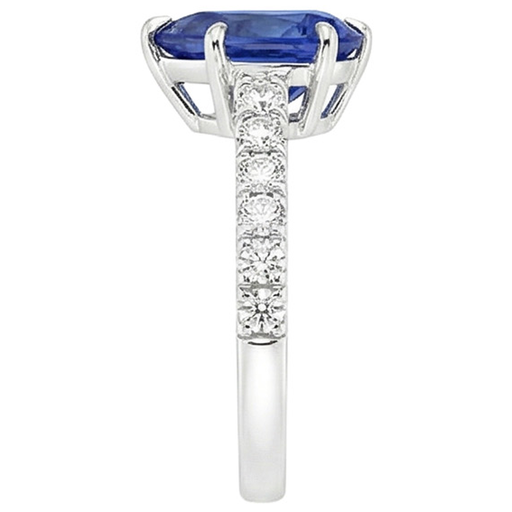 vero pear diamante 5.50carati anello su bianco