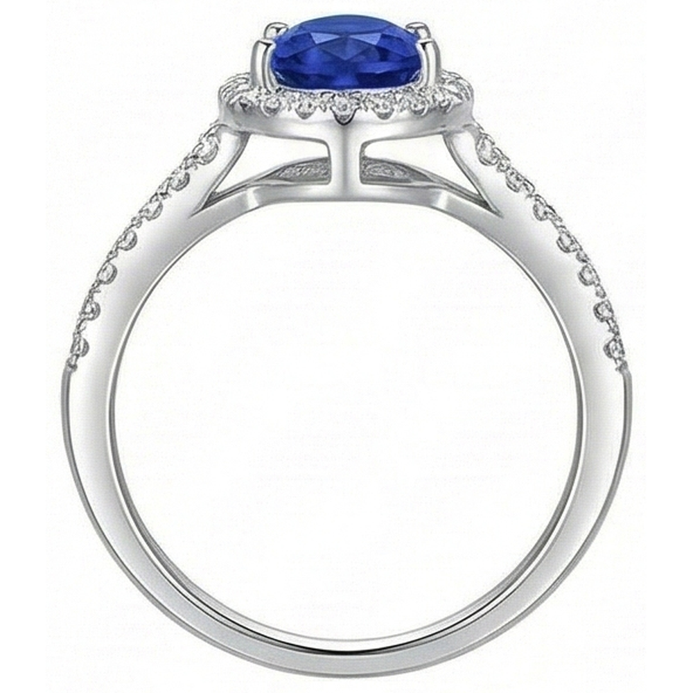 vero round diamante 3.70carati anello vista dall'alto