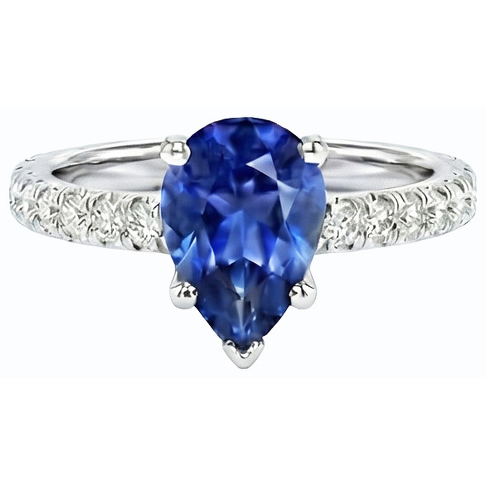 vero round diamante 3.50carati anello vista dall'alto