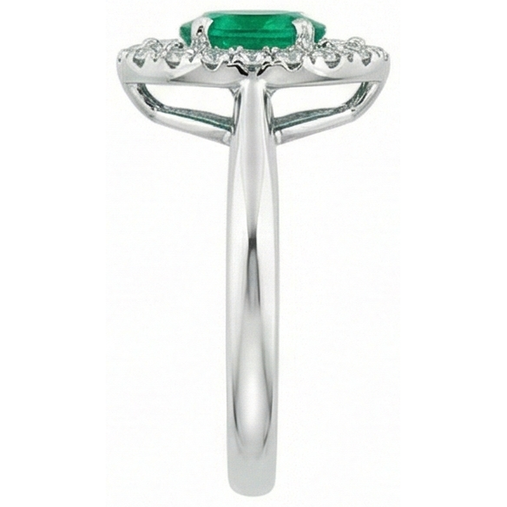 vero round diamante 3.75carati anello su bianco
