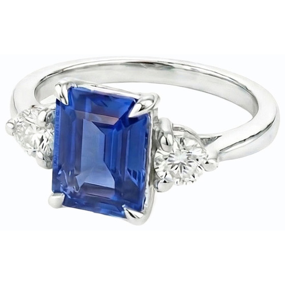 vero round diamante 2.50carati anello vista dall'alto